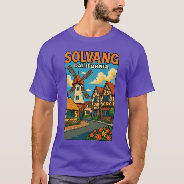 Solvang Windmill Town Santa Ynez Valley California T-Shirt (Front)