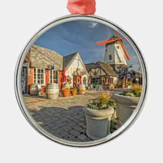 Solvang Windmill View Metal Tree Decoration