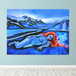 “Sólvátra” - Flame Beneath Ice Canvas Print
