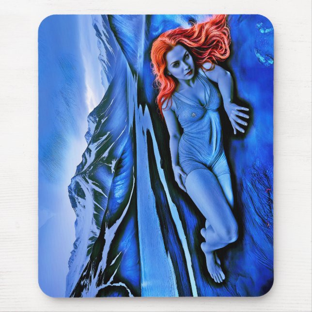 “Sólvátra”  - Flame Beneath Ice Mouse Mat (Front)