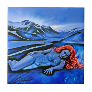 “Sólvátra”  - Flame Beneath Ice Tile