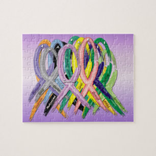 Solve the Cancer Awareness Ribbon Puzzle