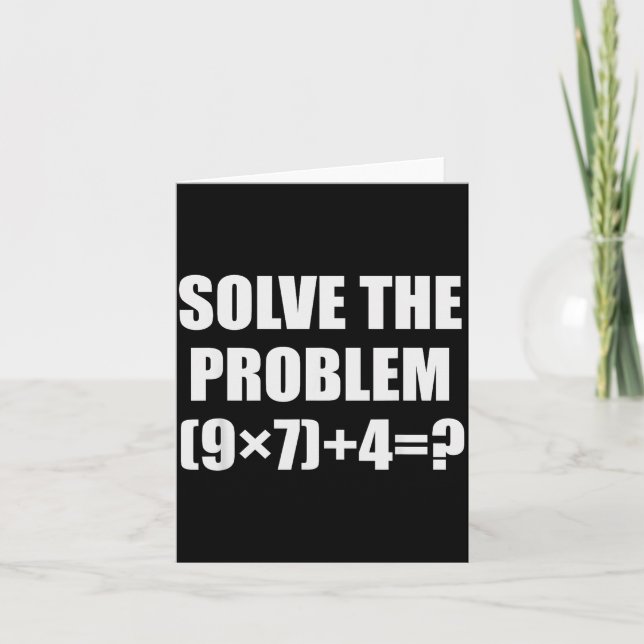 Solve The Problem Funny 67 Meme Brainrot Math Teac Card (Front)