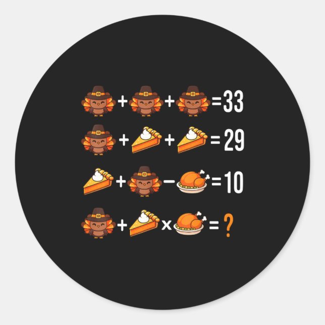 Solve The Problem Funny 67 Meme Brainrot Math Teac Classic Round Sticker (Front)