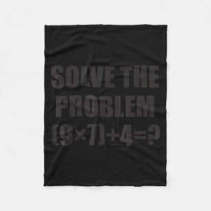 Solve The Problem Funny 67 Meme Brainrot Math Teac Fleece Blanket