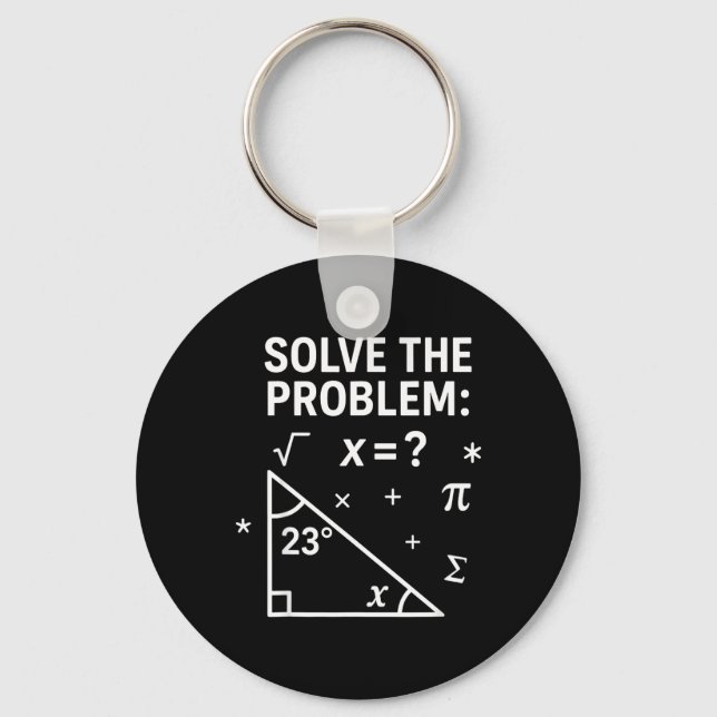 Solve The Problem Funny Math 67 Meme Teacher Stude Key Ring (Front)