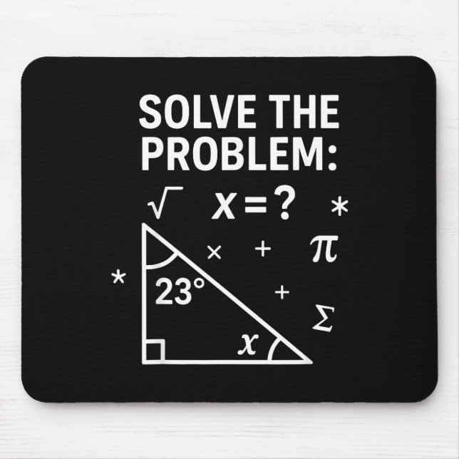Solve The Problem Funny Math 67 Meme Teacher Stude Mouse Mat (Front)
