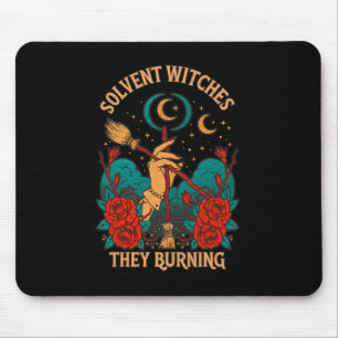 Solvent Witches Burning Sticker  Mouse Mat