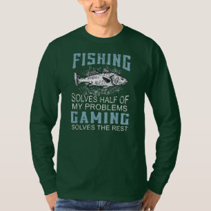 Solves Half Of My Problems Fishing Gamer Fish T-Shirt