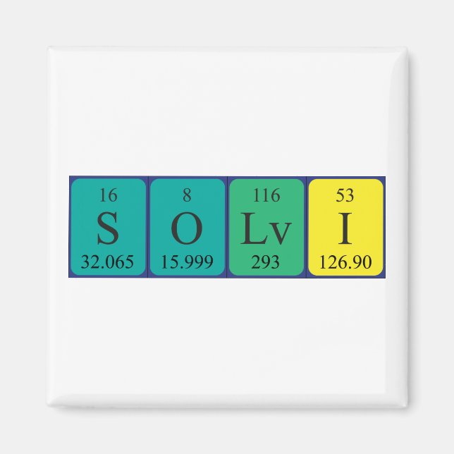 Sölvi periodic table name magnet (Front)