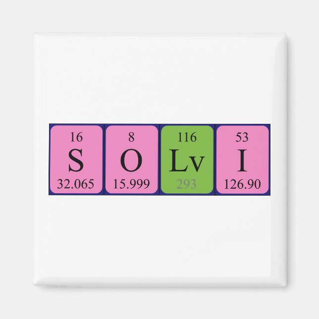 Sölvi periodic table name magnet (Front)