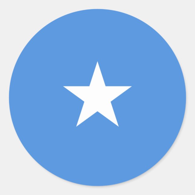 Somali Flag, Flag of Somalia Classic Round Sticker (Front)