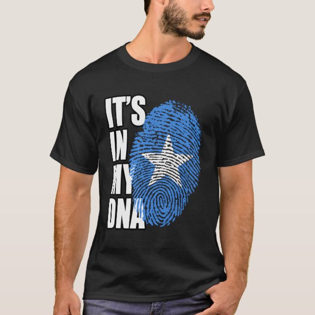 Somali Heritage Dna Flag T-Shirt (Front)