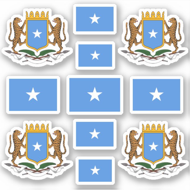 Somali national symbols /Coat of arms and flag (Front)