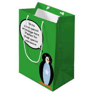 Somali Talking Ms. Penguin Personalised Medium Gift Bag
