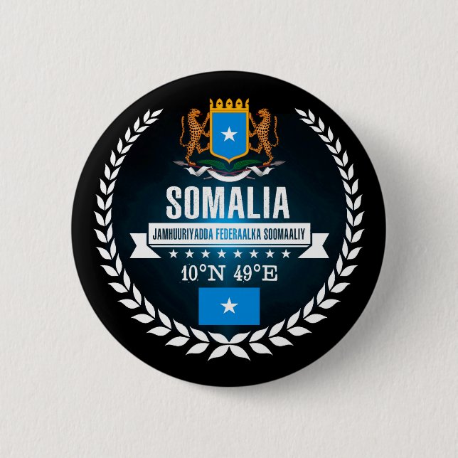 Somalia 6 Cm Round Badge (Front)
