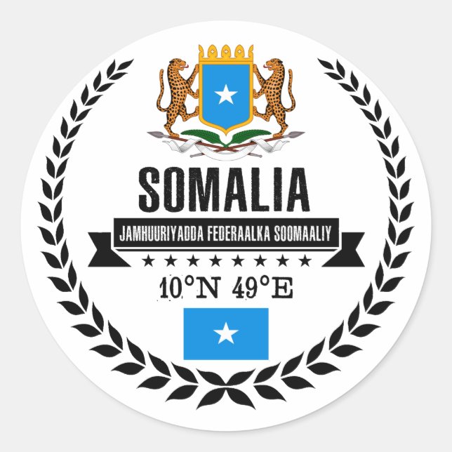 Somalia Classic Round Sticker (Front)
