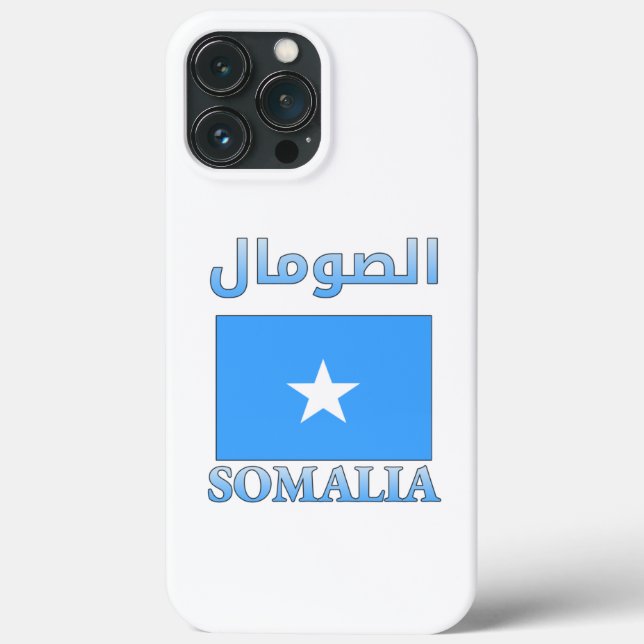 Somalia Flag الصومال Arabic & English WordArt Cool Case-Mate iPhone Case (Back)