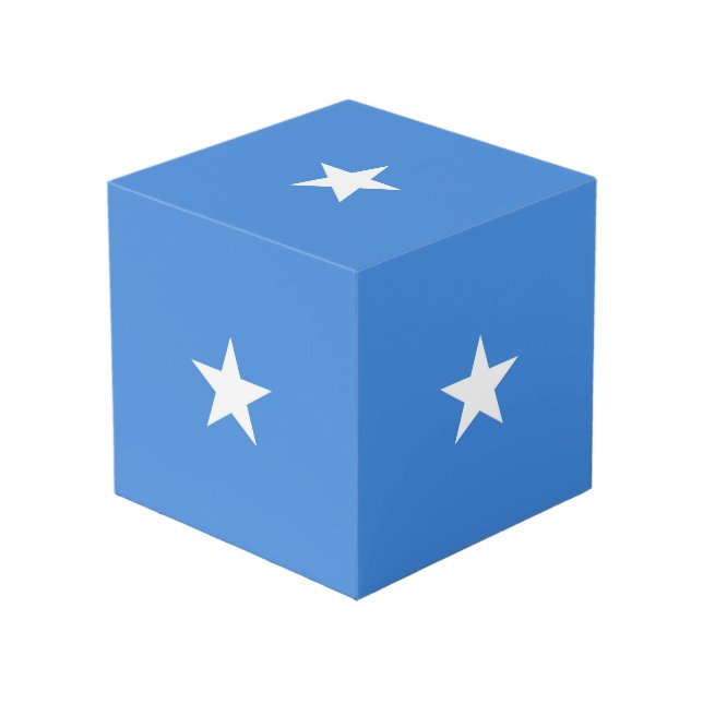 Somalia flag cube (Front Angled)