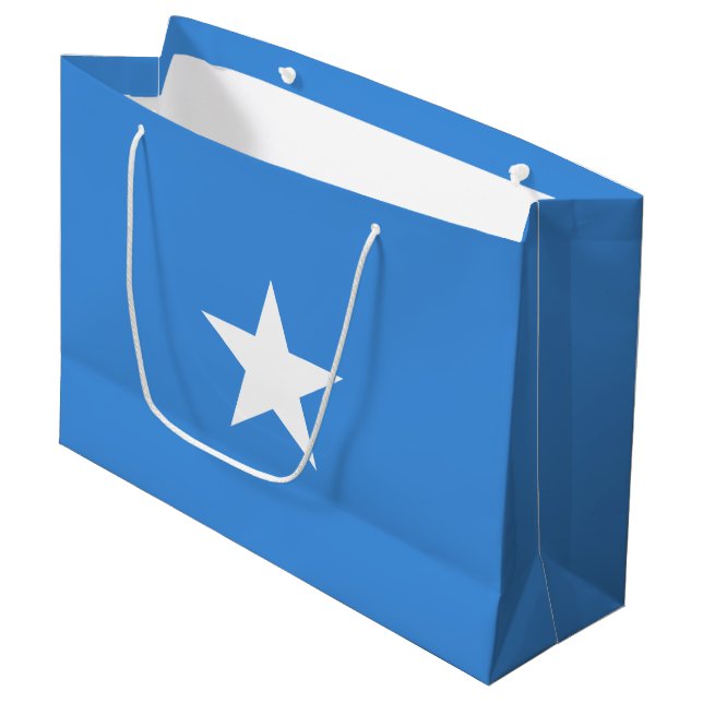 Somalia Flag Large Gift Bag (Front Angled)