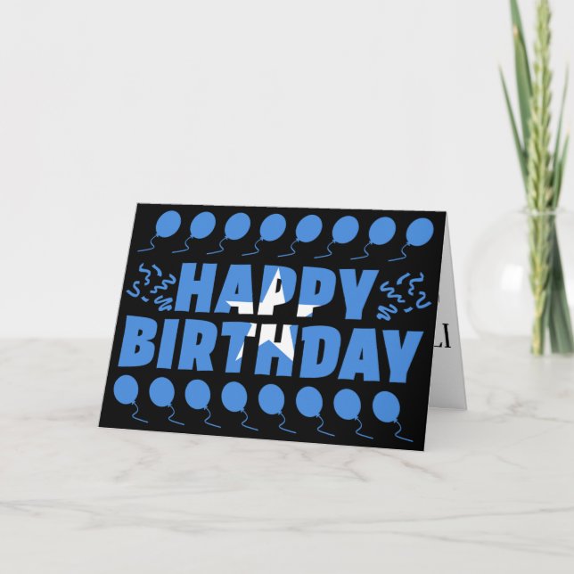 Somalia Flag Patriotic Birthday Card (Front)
