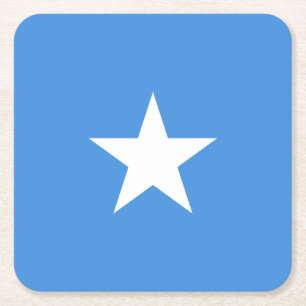 Somalia Flag Square Paper Coaster