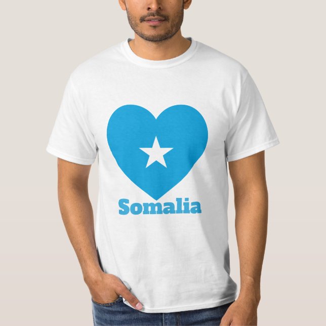 Somalia Heart Flag T-Shirt (Front)