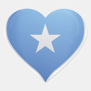 Somalia  love flag pride heart sticker