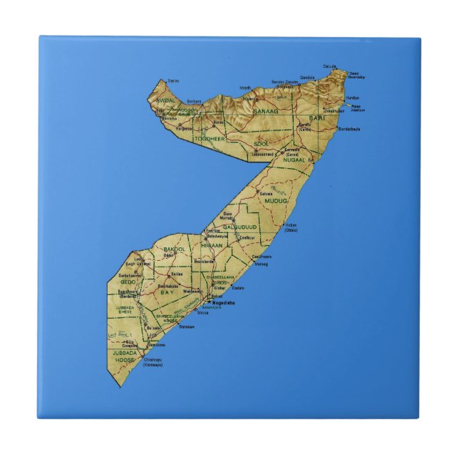 Somalia Map Tile (Front)