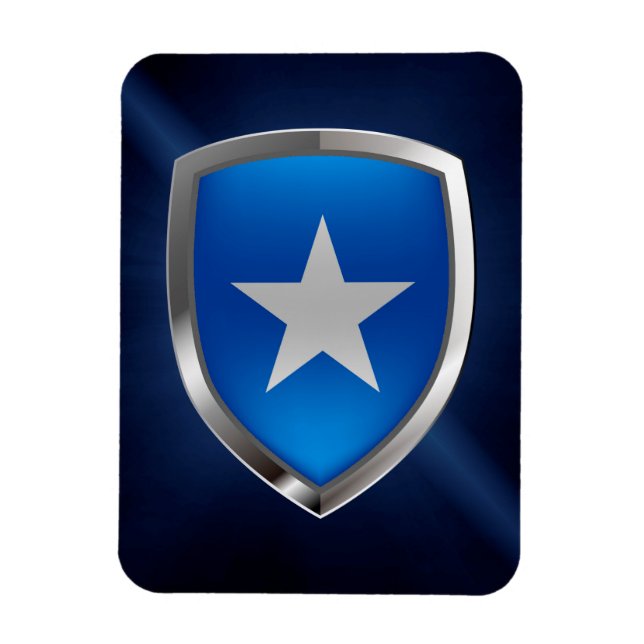 Somalia Metallic Emblem Magnet (Vertical)