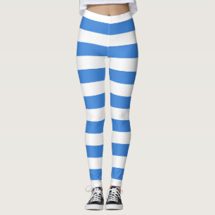 Somalia National Flag Colours Horizontal Striped Leggings