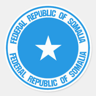 Somalia Round Emblem Classic Round Sticker