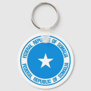 Somalia Round Emblem Key Ring