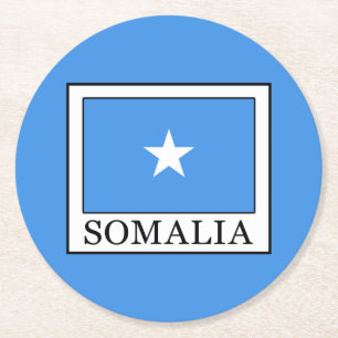 Somalia Round Paper Coaster