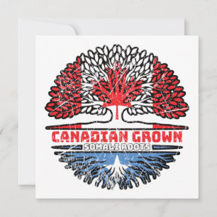 Somalia Somali Canadian Canada Tree Roots Flag Card