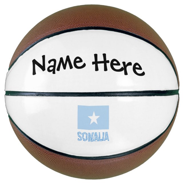 Somalia Somali Flag Black Personalisation  Basketball (Front)