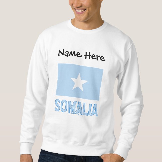 Somalia Somali Flag Black Personalisation  Sweatshirt (Front)