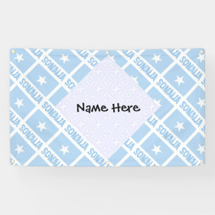Somalia Somali Flag Tiled Black Personalisation Banner