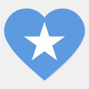 Somalia/Somali/Somalian Flag Heart Sticker
