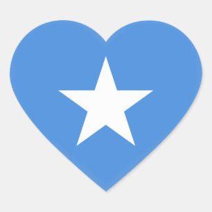 Somalia (Somalian) Flag Heart Sticker