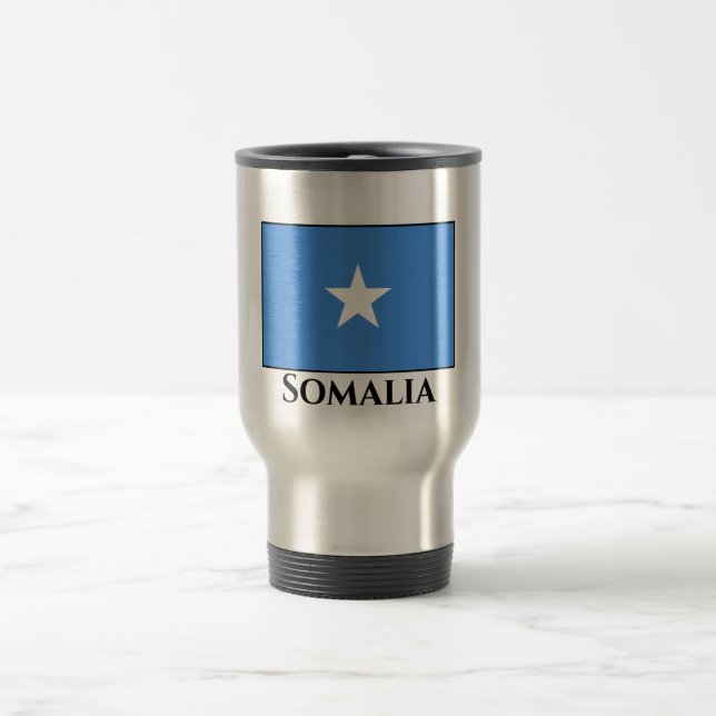Somalia (Somalian) Flag Travel Mug (Center)