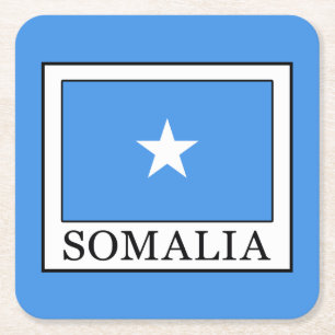Somalia Square Paper Coaster