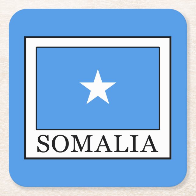 Somalia Square Paper Coaster (Front)