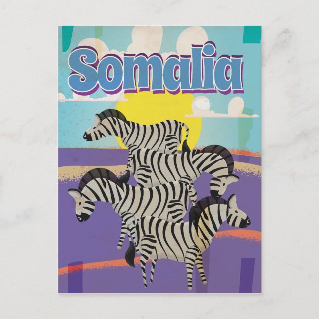 Somalia Vintage Travel Poster Postcard (Front)