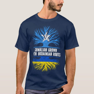 Somalian Grown with Ukrainian Roots Flag T-Shirt