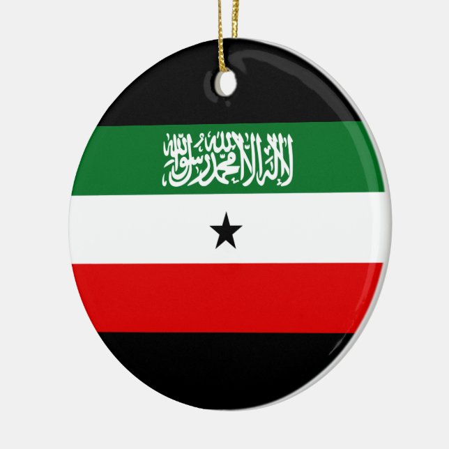 Somaliland Flag Ceramic Tree Decoration (Left)