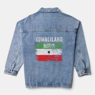 Somaliland Flag Distressed Somalilander Flag  Denim Jacket