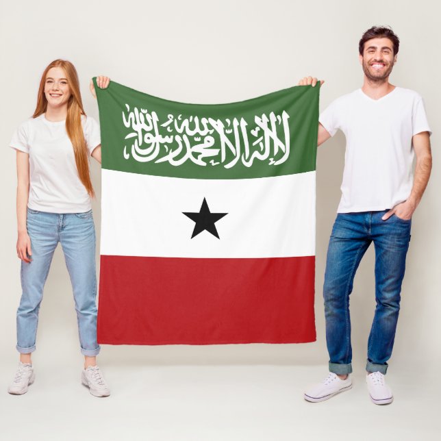 Somaliland flag fleece blanket (In Situ)