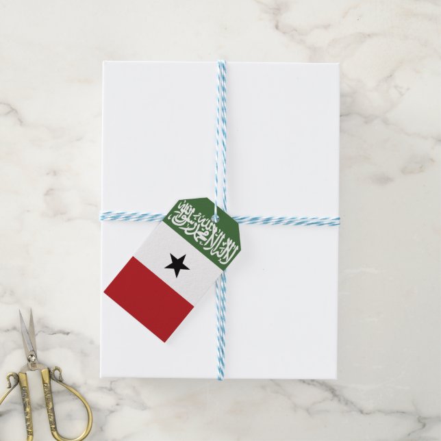 Somaliland flag gift tags (With Twine)