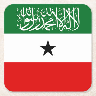 Somaliland Flag Square Paper Coaster